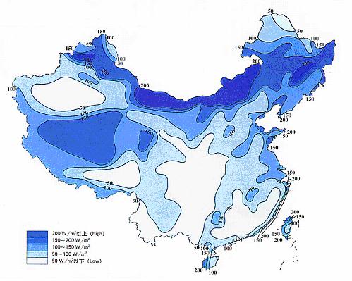 内蒙古和甘肃北部风能资源区