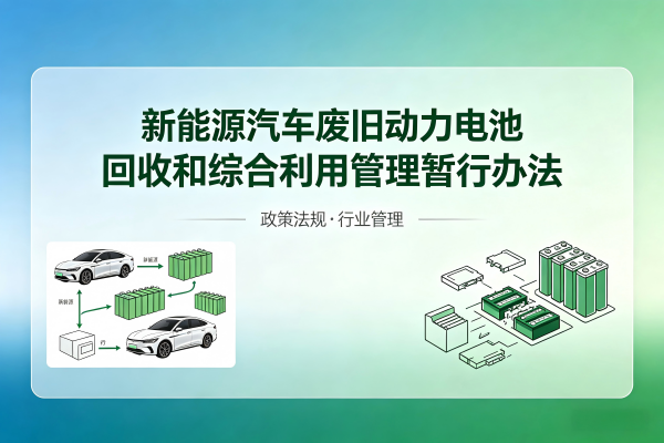 新能源汽车废旧动力电池  回收和综合利用管理暂行办法
